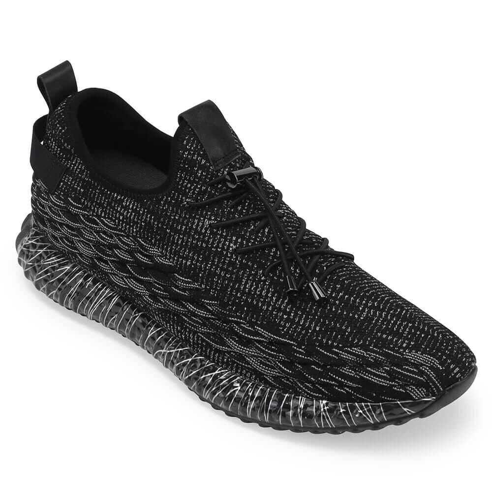 US10 CHAMARIPA Elevator Shoes Height Increasing black Sneaker For Men 7CM